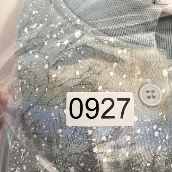 Vintage Artisans Sunschein Designs Cardigan Sweatshirt Grandma Blue Size Large - Picture 11 of 11